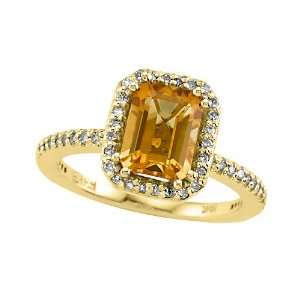 Genuine Citrine Ring by Effy Collection® in 14 kt Yellow Gold Size 5 