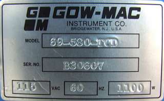 GOW MAC 69 580 TCD Gas Chromatograph powered parts unit  