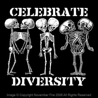 Celebrate Diversity Shirt Freak Conjoined Twins Skull  