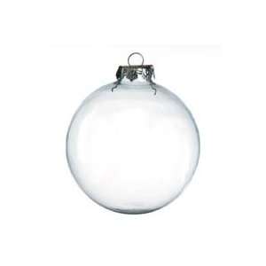  100mm Clear Glass Ball Ornaments   2pcs: Home & Kitchen