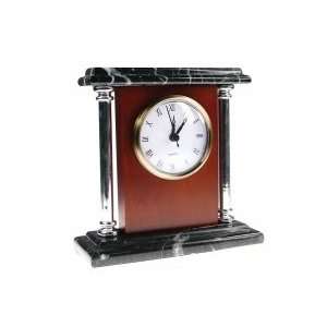  Black Marble Desk Clock: Home & Kitchen