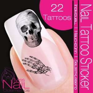    Nail Tattoo Sticker Halloween   Skull / Death´s Head Beauty