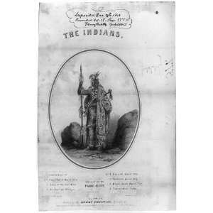  The Indians 1843,Thayer & Co,sheet music covers