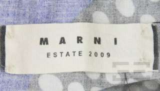 Marni Estate 2009 Blue & Black Circle Print A Line Skirt  