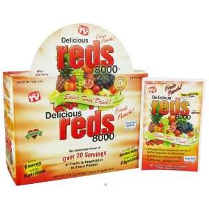 Greens World Delicious Reds 8000 Fruit Punch Flavor Packets   24 Ea