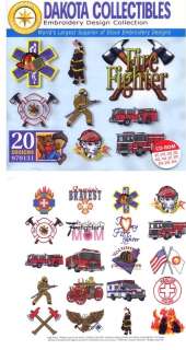     Fire Fighter Multi Format Embroidery Designs CD   970131  