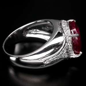 MAGNIFICENT TOP AAA BLOOD RED RUBY,SAPPHIRE 925 SILVER RING  