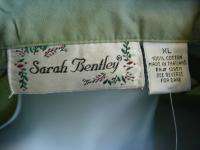 Sarah Bentley Button Up Embr. Flower Shirt size XL NWT  