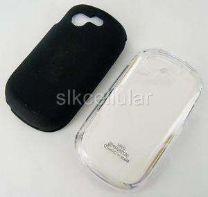   Samsung Gravity Touch/T T669 Clear Cover+Blk Silicone Gel Case  