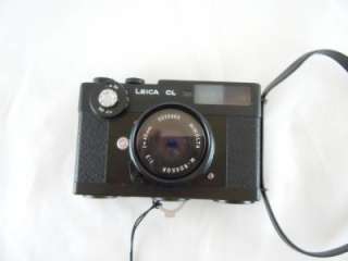 Leica CL 35mm Rangefinder w/Minolta 40mm + Case + Flash  