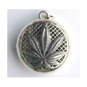  Aromatherapy Jewelry   Scent Chamber Hemp Leaf, sterling 