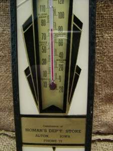 Vintage Glass Advertising Thermometer Antique Old Sign  