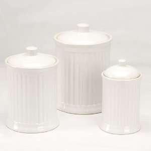 OmniWare Simsbury White Canisters, Sets of 3  Kitchen 