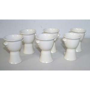 Mary Carol Home Collection Creamware Egg Cups  Kitchen 