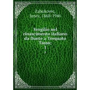   da Dante a Torquato Tasso;. 1 Janez, 1868 1946 Zabukovec Books