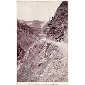  1893 Print Ouray Silverton Stage Road Mountain Colorado 