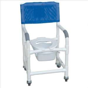 Bundle 61 Standard Deluxe Shower Chair with Slide Out Commode Pail 