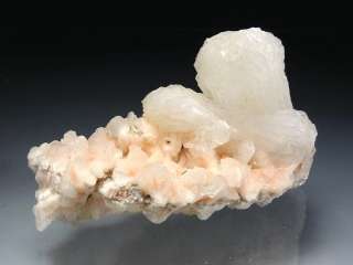 Pink Heulandite & Translucent White Stilbite Crystal Cluster #1  