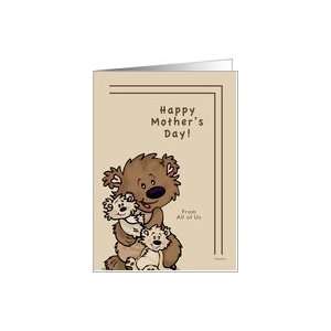  From all of us   Mothers Day Humor   Brown Bears Card 