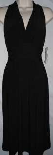 Evan Picone Dress 6 Black NEW Ruched Cocktail  