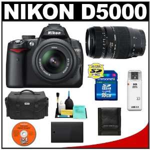  Nikon D5000 Digital SLR Camera w/ 18 55mm VR Lens + Tamron 