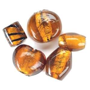  Large Hole Glass Beads   180gr/Amber Arts, Crafts 