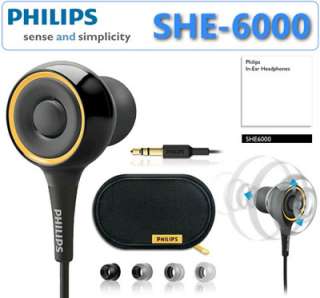 Philips SHE6000 6000 Virtual Surround Sound Headphones Earbuds In Ear 