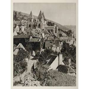  1927 Saint Foy Abbey Church Conques France Village 