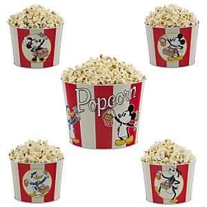 Disney Theme Park Exclusive 5 Pc. Mickey Mouse and Friends Tin Popcorn 