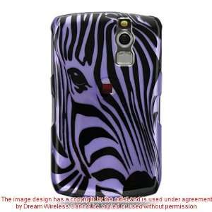 Black and Purple Zebra Animal Face Design Snap On Cover Hard Case Cell 