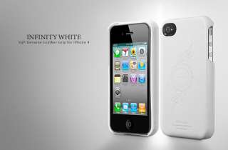 SGP Case Genuine Leather Grip [infinity White] for Apple iPhone 4S 