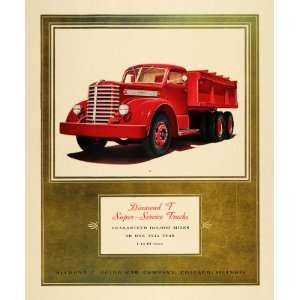  1940 Ad Diamond T Motor Cars Super Service Trucks Red 