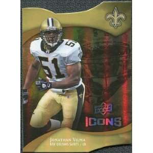   Gold Holofoil Die Cut #43 Jonathan Vilma /75: Sports Collectibles