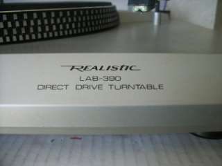 Realistic LAB 390 Direct Drive Turntable PIONEER Make OFFER???  