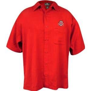  Ohio State Buckeyes Textured Camp Shirt: Sports & Outdoors