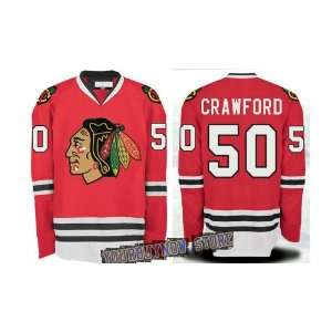 NHL Gear   Corey Crawford #50 Chicago Blackhawks Home Red Jersey 