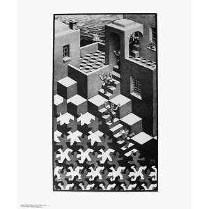 Hand Made Oil Reproduction   Maurits Cornelis Escher   32 x 38 inches 