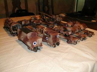 CUSTOM PAINTED O GUAGE SET   DONE AS ISRAELI WAR TRAIN (SPECIAL PRICE 