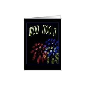  Congratulations, Woo Hoo, Fireworks Card Health 