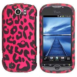 Hot Pink Leopard Case Cover T Mobile myTouch 4G Slide  