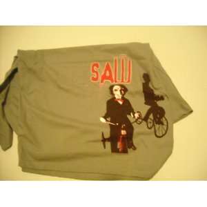    Saw Puppet with Tricycle Grey Shirt Size XL 