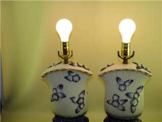 ANTIQUE CORDEY/CORDAY COBALT FIGURAL BULL FLORAL LAMPS  