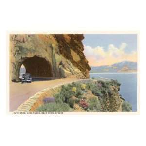  Cave Rock, Lake Tahoe Premium Poster Print, 12x18