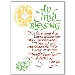  May the Sun Always Shine Irish Blessing Message Holy Card 