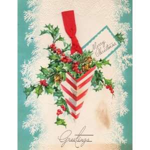  Vintage 1948 Christmas Card: MERRY CHRISTMAS GREETINGS, a 