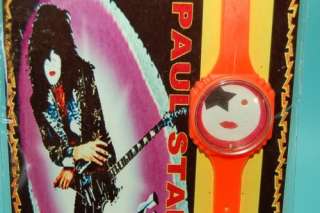 KISS PAUL STANLEY CLOCK PLASTIC TOY SEALED CARDED ARGENTINA NOVELTIES 