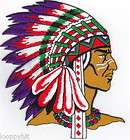   Chief Head Applique Embroidered Iron On Patch Bike Auto Large   L15 1