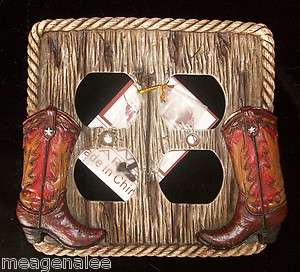 NWT COWBOY BOOTS DECORATIVE LARGE OUTLET COVER FUN AND WELL MADE 5 