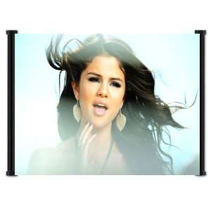  Selena Gomez Cute Pop Star Fabric Wall Scroll Poster (26 