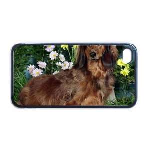  Long haired dachsund Apple RUBBER iPhone 4 or 4s Case 
